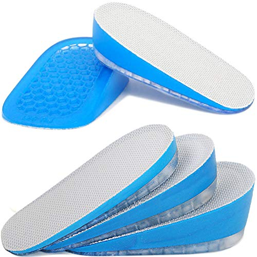 Ailaka 1 Paar Gel Höhe erhöhen Einlegesohlen, Stoßdämpfer Fersenkissenpolster, Höhe Lift Schuhe Einsätze für Männer & Frauen