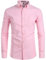 PARKLEES Chemise Oxford décontractée à manches longues pour homme, rose, S