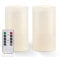 Velas LED sin llama de 15 x 10 cm, resistentes al agua, funciona con pilas, para faroles interiores y exteriores, de larga duración, grande, juego de 2
