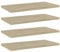 vidaXL Panneau de Bibliothèque 4 pcs, Étagère Murale Flottante, Plaque d’Étagère de Rangement Salon Intérieur, Chêne Sonoma Bois d’Ingénierie