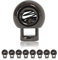 Ganzoo Kordel-Stopper Metall/Set 8 Stück / 4 mm Loch/L 20 x B 15mm / Kordel-Klemme/Runde Form (1 Loch) für Seile/Paracord 550 / Reep-Schnur/Jacken/Hand-Taschen/Farbe: Titan