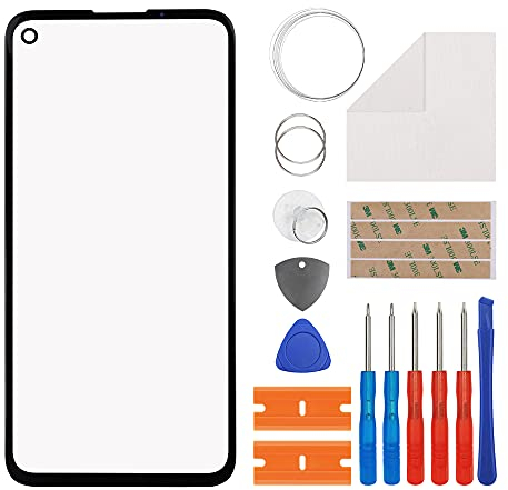 Duotipa Frontglas Display Glas Reparatur Kompatibel mit Google Pixel 4A G025J, GA02099 5.81 Zoll + Werkzeugen(Kein Display und Touch Digitizer)-mit OCA Kleber