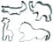 BekkiB 880604 – Juego de 4 moldes para galletas de acero inoxidable con forma de animales del zoo