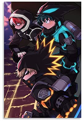 Anime Poster My Hero Academia Mha Poster Heimdekoration Wanddekoration Geschenk Leinwand Wandkunst Schlafzimmer Gemälde 20 x 30 cm