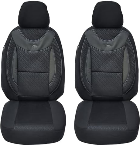 BREMER SITZBEZÜGE Maß Auto Schonbezüge kompatibel mit Dacia Jogger Fahrer & Beifahrer Set ab 2022 / Auto Sitzbezüge Schonbezug Set Autositzbezüge 2er Pack in Schwarz (G102)