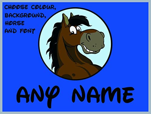 Personalised Stable Door Sign, Horse/Pony Name Plate Plaque Metal Sign Name Tack, 275mm x 90mm