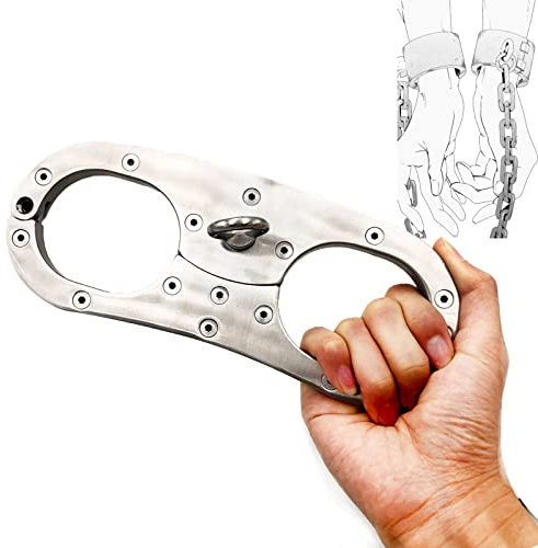 DZsextys Metall Handschellen Schwere Handcuffs Sex Bett Fesseln SM Bondage Handfesseln Slave Spiele Erotik Fetisch Sexspielzeug für Paare Anfänger Extrem (männlich)