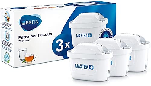 BRITA Maxtra + Water Filter Cartridges Fridge Water Filter Pack of 3(White/Teal)