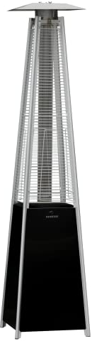 INFINITON PG-SA02 - Estufa de gas, Negra, Pirámide, 227cm, 13kW, Propano o Butano, Uso exterior