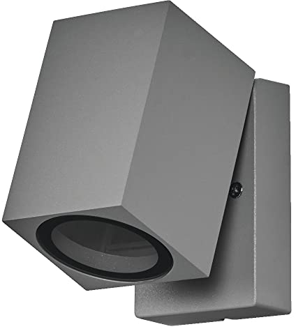 LEDVANCE ENDURA Classic Cube ADJ WALL Außen-Wandleuchte, silber, GU10-Sockel (max 35W), kann mit einfacher oder smarter Lampe bestückt werden, ausrichtbarer Leuchtenkopf, Schutzklasse IP44