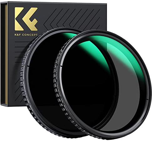K&F CONCEPT ND Filterset 62mm ND2-32(1-5 Blenden)+ND32-512(5-9 Blenden) | Optikglas mit 28-lagiger Nano-Beschichtung,kein „X Muster,HD Bild,kratzfest,wasserdicht,Nano-Xcel,FS703