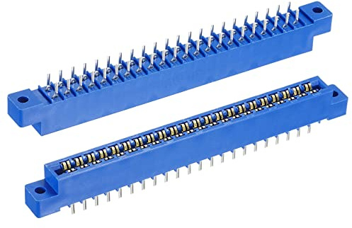 sourcing map 2 Stück 3.96mm 44 Pin Header Stiftleisten, Stecker und Buchsen Gerade Buchsenleiste PCB Einfügeart Buchsenleiste Lötpins Lochrasterplatine für Prototyp Shield, Blau