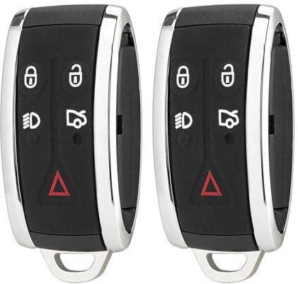 2PCS 5 buttons Jaguar Key Fob Case For Jaguar XF XFR XK XKR X-Type S-Type Jaguar XF Key Case Jaguar XF Key Shell Jaguar XF Key Cover with Uncut Blade