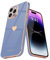 Teageo for iPhone 14 Pro Case Cute Heart Pattern for Women Girls Slim Luxury Bling Plating Soft TPU Anti-Scratch Shockproof Bumper Phone Case for iPhone 14 Pro, Cool Grey