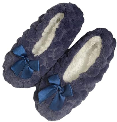 tinbarry Pantofole Invernali in Peluche da Donna Ciabatte Pantofole Ballerina Pantofole Peluche Soffici Antiscivolo in Pelle di Agnello Lana Sintetica Calda Morbida Comoda A Casa