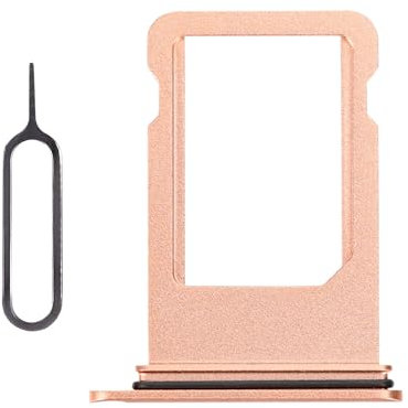 Risidamoy for iPhone 8 Plus Gold Single SIM Card Tray Slot Replacement 8Plus Card Holder Adapter Single SIM Version with Waterproof Rubber Ring SIM Ejector for A1864 A1897 A1898
