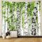Aotiwe Wandteppich Wald, Wandtuch Landschaft Birkenwald Wall Tapestry Green Wandbehang 200X200 Pflanzen Motiv Wandteppich Boho XXL