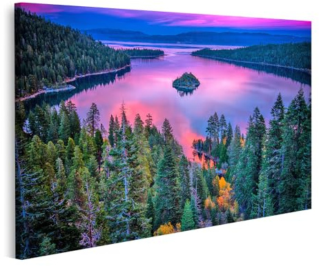 islandburner Prime Bild auf Leinwand Lake Tahoe Hochwinkelansicht Sierra Nevada Kalifornien Usa Landschaften Bilder Wandbilder Poster