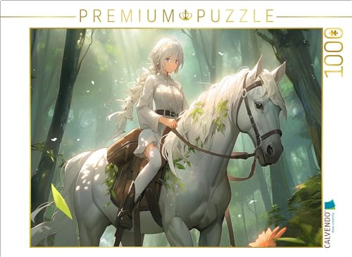 Puzzle · Ausritt im Wald | KI-generiertes Bild einer Mangazeichnung · 1000 Teile · Lege-Größe 64 × 48 cm · CALVENDO Puzzle