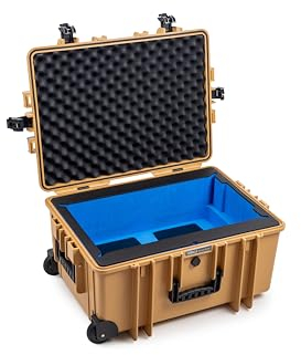 B&W Transportkoffer Outdoor für Starlink Standard Kit (Standard mit Motor) - Type 6800 Desert-Tan - wasserdicht nach IP67 Zertifizierung, staubsicher, bruchsicher und unverwüstlich