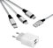 MUTTO Cargador USB Multi 3 en 1 Universal [TODO EN UNO] Cargador USB C, Cargador Iphone, Cargador Micro USB, Cargador Móvil, Ipad, Tablet, Gadgets, etc - Compatible con Iphone, Samsung, Xiaomi y Todas