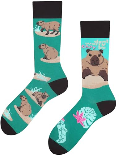 TODO Colours Chaussettes avec motifs amusants, pour hommes et femmes, multicolores, 43-46