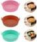 Echehi Paquet de 3 Moule Silicone Air Fryer, les Moule Air Fryer pour Friteuse à Air de 8 Pouces Sont Réutilisables. Accessoires Air Fryer pour COSORI, Ninja, Tower. Rose, Marron, Vert