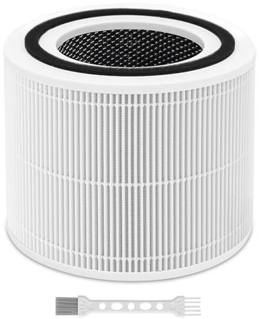 1 Stück Core 300 Luftreinigerfilter für Levoit Core 300 Core 300s Core 300-RF 3-in-1 H13 HEPA Aktivkohle, reinigt bis zu 99,98% der Staubpollen Allergene für Allergiker und Raucher