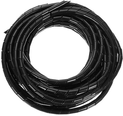 sourcing map Spiral Cable Wrap, 33 Ft - 5/16-Inch Spiral Wire Cable Cord Wraps Covers Sleeve for PC TV Computer Electrical Wire Hose Organizing, Black
