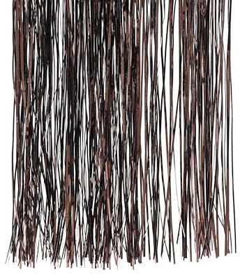 Kaemingk Lametta 40x50cm für den Weihnachtsbaum - Christbaumschmuck Weihnachtsdeko Weihnachtsgirlande - Disco & Party Glitzer Deko - Schwarze Trüffel