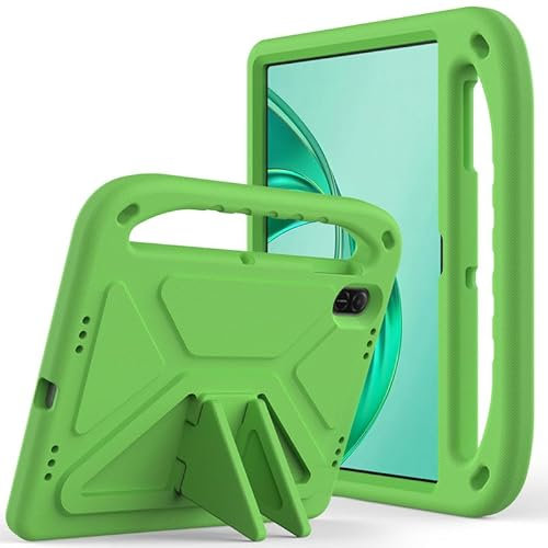 Funda infantil para Honor Pad X8a de 11 pulgadas 2024, espuma EVA, ligera, a prueba de golpes, duradera, funda para tablet con asa, funda para niños, color verde