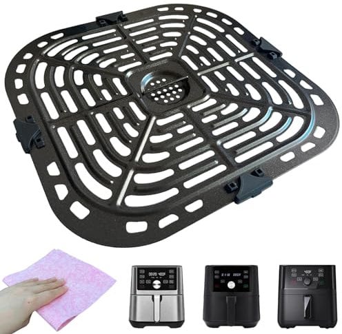 CyHiThai Air Fryer Crisping Plate for Instant Pot Vortex Plus 6 in 1 6QT XL Air Fryer, Premium Air Fryer Grill Plate Pan Rack Tray Insert Grate Grid Shelf for 6QT Instant Air Fryers, Dishwasher Safe