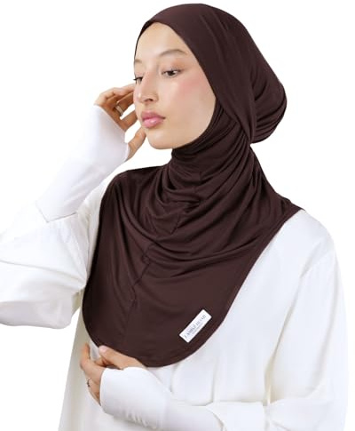 Maxi Schlupf-Hijab-Cagoule aus natürlichem Bambus-Jersey – Atmungsaktiv & hypoallergen für muslimische Frauen A-3