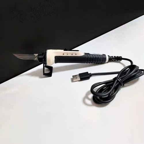 LeTkingok Coupe-Fil Chauffant électrique Portable Haute Fréquence, Machine de Découpe à Fil Chauffant, 3 Vitesses Réglables, Outil de Découpe de Mousse, Tissu Et Plastique avec Lame
