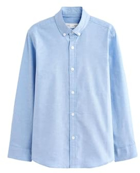 NEXT Jungen Oxfordhemd Blue Plain Numeric_110