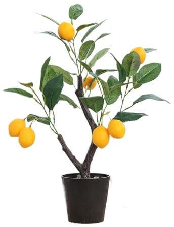 LYHYDMA Artificial lemon branch 1PC Artificial Lemon Tree Bonsai Counter Display Rack Placement Decoration