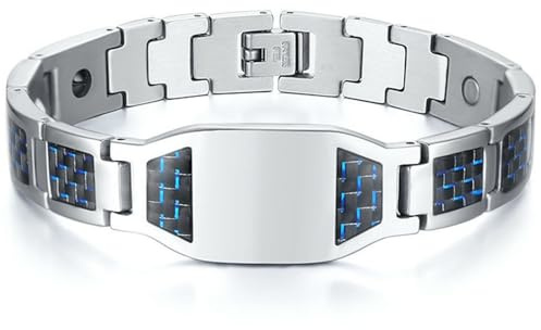 Jpltlvy Herren Titan Stahl Armband Kohlefaser Inlay Freimaurer Symbol Schwarz Industrial Minimalistisches Schmuckzubehör