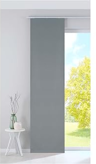 Schwar Textilien Schiebegardine Blackout/Verdunkelnd / 60x245cm / versch. Farben (Dunkelgrau)