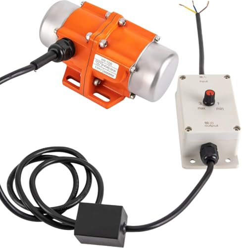 100W Vibrationsmotor, Elektromotor mit 0-3000RPM Geschwindigkeitsregler | Vielseitig Rüttelmotor für Bergbau Metallurgie Kohle Elektrizität Bauwesen