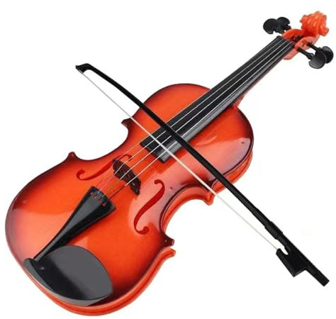 Violino per bambini 15, 4x5, 5 pollici Corde regolabili per violino per principianti in plastica riproducibili simulate per interesse e pratica