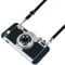 Awsaccy Emily in Paris Phone Case iPhone 7 Plus Novel Style 3D Unique Camera Shape Phone Case [Removable Neck Strap] Soft Silicone Back Cover Non Slip Surface Heavy Duty Black