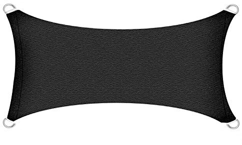 Sonnensegel Sonnenschutzsegel Sonnendach Sonnenschutz UV-Schutz Sichtschutz HDPE Anthrazit 2x4m (Rechteck)