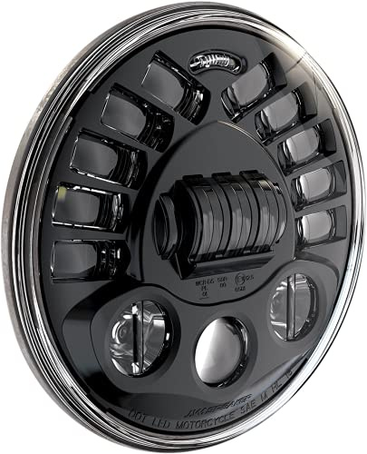 J.W. SPEAKER JW Speaker 0555011 Model 8790 LED High and Low Beam Adaptive Headlight with Black Inner Bezel, 1 Pack