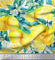 Soimoi Weiß Baumwolle Batist Stoff Blutter, und Zitrone Gemuse Stoff Meterware 42 Zoll breit