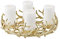 EDZARD Adventskranz Porus, Geweih-Design, Aluminium vernickelt, goldfarben, Durchmesser 42 cm