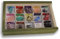 Colección de 15 Minerales del Mundo en Caja de Madera Natural - Minerales Reales educativos con Etiqueta informativa a Color. Kit de Ciencia de Geología para niños.