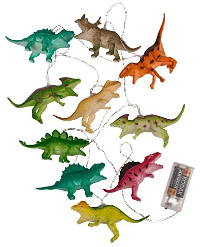 outoftheblue Dinosaurier Lichterkette mit 10 Dinos - Partybeleuchtung