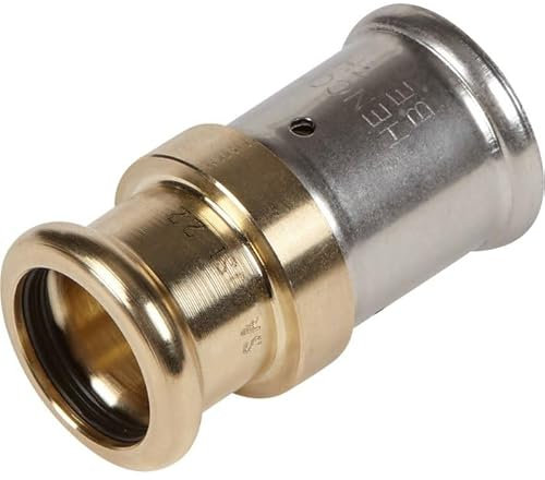 Raccord passerelle droit cuivre multicouche à sertir - Diamètre multicouche 26 mm - Diamètre cuivre 22 mm - Sélection Cazabox