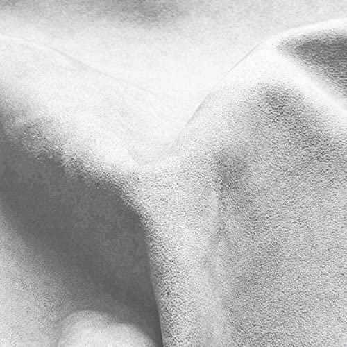 SA ROCA® 39,34 EUR/m² Selbstklebender Mikrofaserstoff I Premium Autofolie für hochwertige Wildlederoptik im Auto Innenraum I Folie für samtige Veloursleder-Optik - Hellgrau I 25 x 152cm