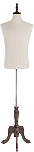 Schneiderpuppe Kleiderpuppe Männlich Kleiderordnung Schaufensterpuppe Torso Body mit verstellbarem Stativ, Herren Modell Dummy für Kleidung Anzug Display (Size : L)